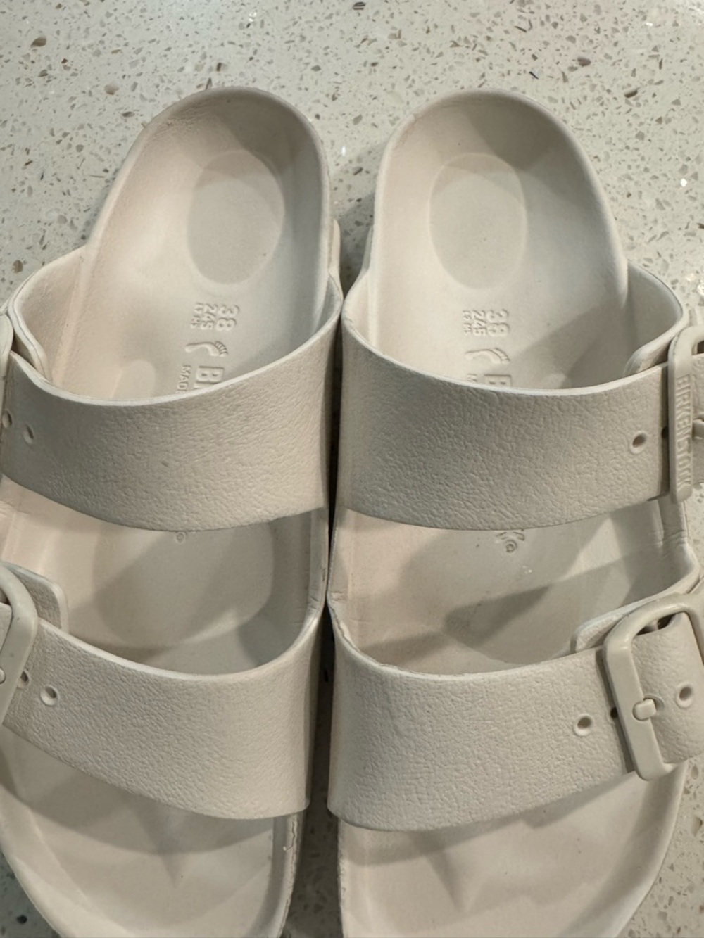 Birkenstock Two-Strap EVA Sandals in Cream - Picture 2 of 3